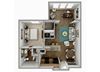 1 Bed 1 Bath + Sunroom 1 Bed 1 Bath + Sunroom at Kingwood Glen, Kingwood, 77339